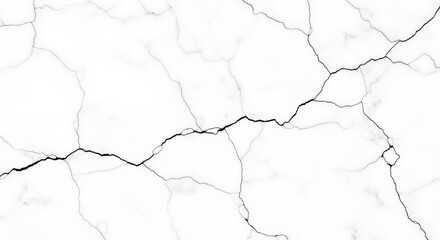 Fototapeta premium Cracked pattern abstract background. Close up abstract view of fine intricate cracks on a stark white textured surface