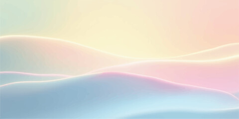 Soft pastel gradient waves abstract background with subtle light and smooth curves