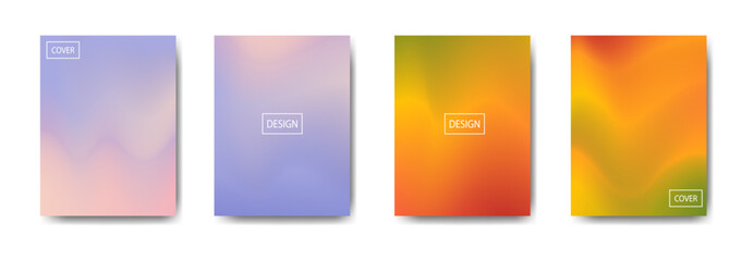 Four Gradient Backgrounds with Soft Color Blends and Subtle Textures