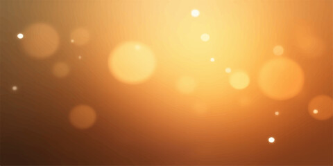 Bright golden Christmas lights glow with a warm orange and yellow summer bokeh effect for an abstract holiday backdrop © HooD