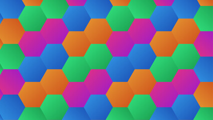 Colorful hexagonal abstract pattern background vector design