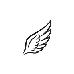 Stylized Wing Outline isolated on a transparent background