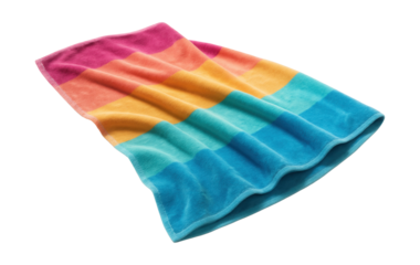 A soft, colorful velour towel perfect for drying off by the pool.
