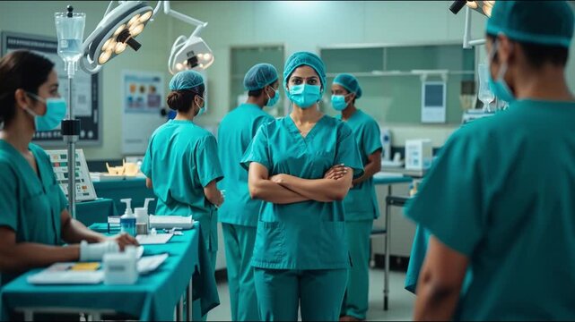 Video of surgeon working in operation theater | Woman surgeon in operation theater | Doctor in operation theater video