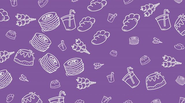 food and drink doodle for background