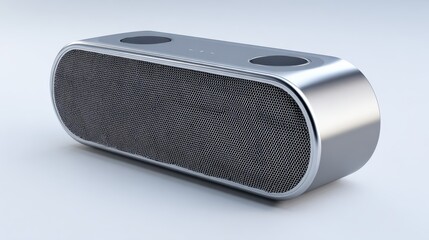 Obraz premium sleek gray portable wireless speaker isolated on white background png