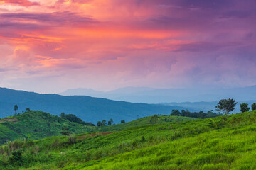 Landscape in highland in the rural of Thailand.