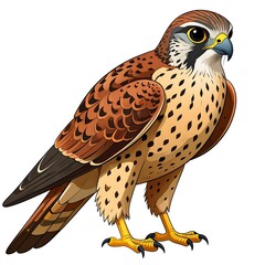 Detailed illustration of a falcon