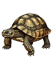 Detailed illustration of a tortoise (1)