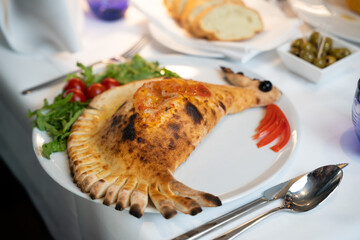 Fish-Shaped Calzone with Vegetables