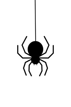 Black widow, tarantula, garden spider PNG vector illustration. Creepy Halloween insect symbol, venomous arachnid vector. ideal for horror designs, spooky decor and October-themed graphics. High-es PNG