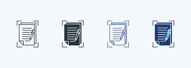 Handwriting Recognition Multiple Style Icon Collection