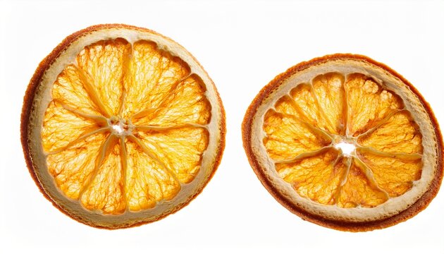Dried Orange Slice Isolated On Transparent Background Rustic Autumn Decoration