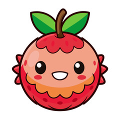 Cartoon Litchi Vector