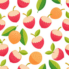 Litchi Pattern Vector