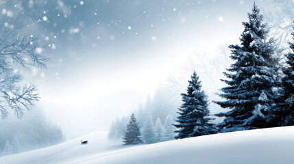 Fototapeta premium . Merry Christmas and Happy Holidays greeting card, frame, and banner. New Year. Noel. Winter Christmas theme.