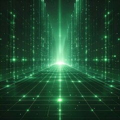 Digital green grid pathway