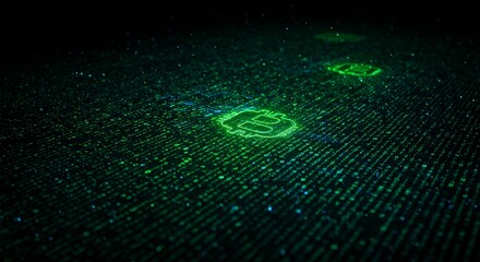 Bitcoin Cyber Matrix Code background