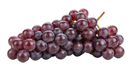 Fototapeta premium Bunch of Dark Red Grapes with Stem Isolated on a White Background