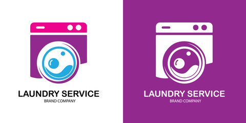 cleaning clothes logo design for home industry and brand