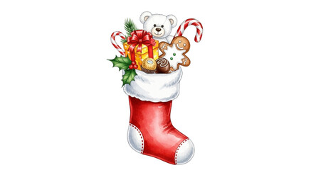 Christmas stocking vector illustration 
