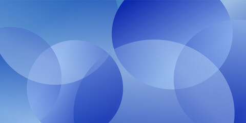 Shiny blue abstract background with 3D spheres and curved shapes