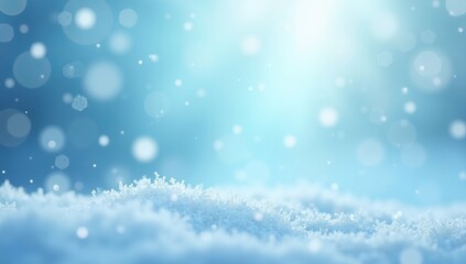 Soft falling snowflakes illuminate a serene winter landscape with gentle light