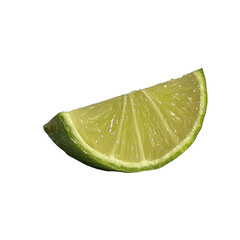 Fresh green lime wedge food photography natural light minimalist style