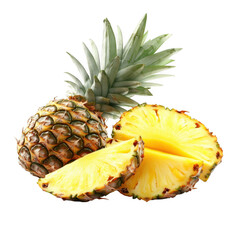 Fresh whole pineapple food photography studio setting clean view