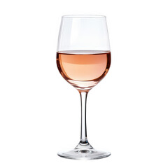 Elegant glass of rose wine isolated style photo art soft reflections minimalist concept