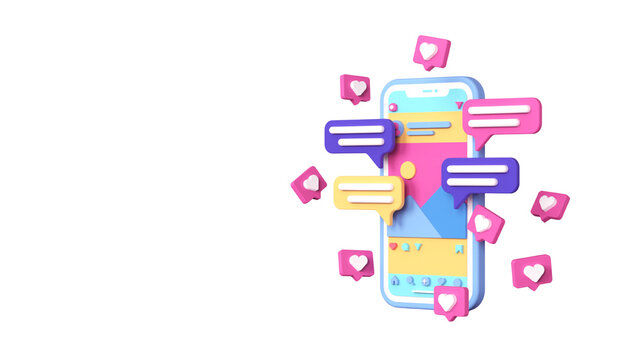 Mobile phone displaying a social network concept with colourful alphabet and number fridge magnets on the screen