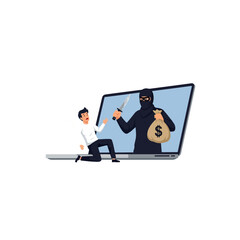 Online robbery concept illustration