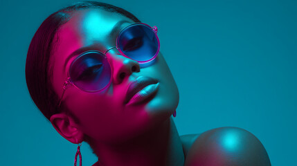 Pop-Art Portrait with Sunglasses