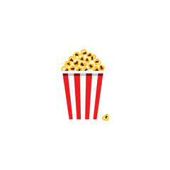 Popcorn bucket vector illustration