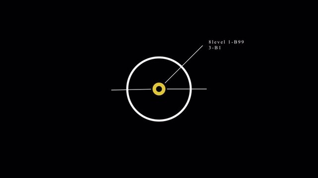 Dynamic Digital HUD Target Display Animating Data Coordinates, Level Information, and Tracking Motion