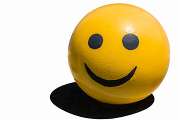 Smile emoji with white background.