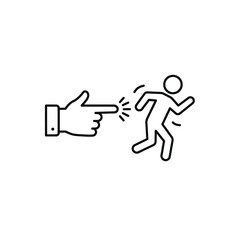 Accusation and Escape A Symbolic Depiction of Blame and Flight.