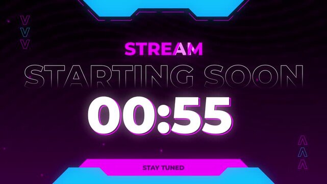 Streaming Starting Soon | One Minute Countdown Animation