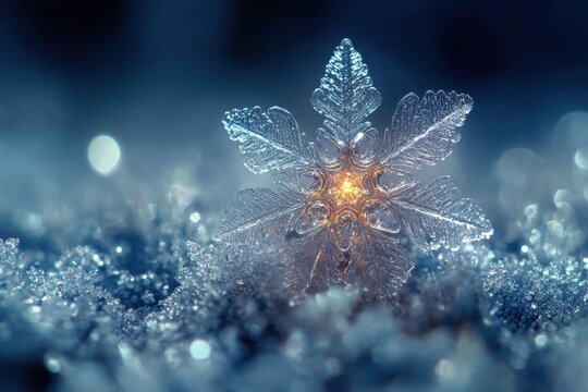Snowflorer wallpapers with intricate snowflake patterns and designs. - Powered by Adobe