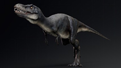 Obraz premium Juvenile Tyrannosaurus Rex of background. 3d model rendering