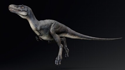 Juvenile Tyrannosaurus Rex of background. 3d model rendering