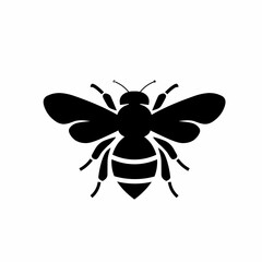 Bee Silhouette Vector Illustration for Design and Decoration