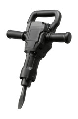 Naklejka premium Compact electric jackhammer with dual handles and blunt chisel for precise residential