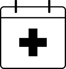 Fototapeta premium Pharmacy Black Cross Sign Icon Vector Illustration