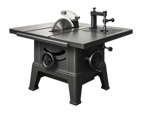Table saw with built-in router lift, ideal for versatile woodworking setups.