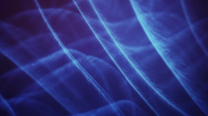 Abstract swirling blue and purple light trails creating a dynamic futuristic background effect