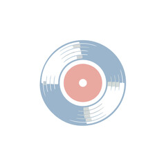 Minimalist Vinyl Record Design for Music and Retro Concepts