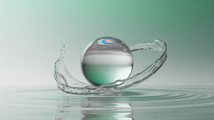 A photograph of a crystal clear glass 4k wallpaper for desktop