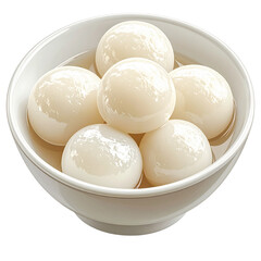Fototapeta premium White Glossy Eggs Bowl Against Black Background