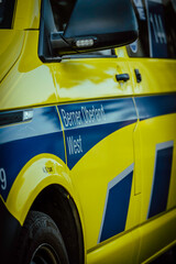 Yellow Ambulance car